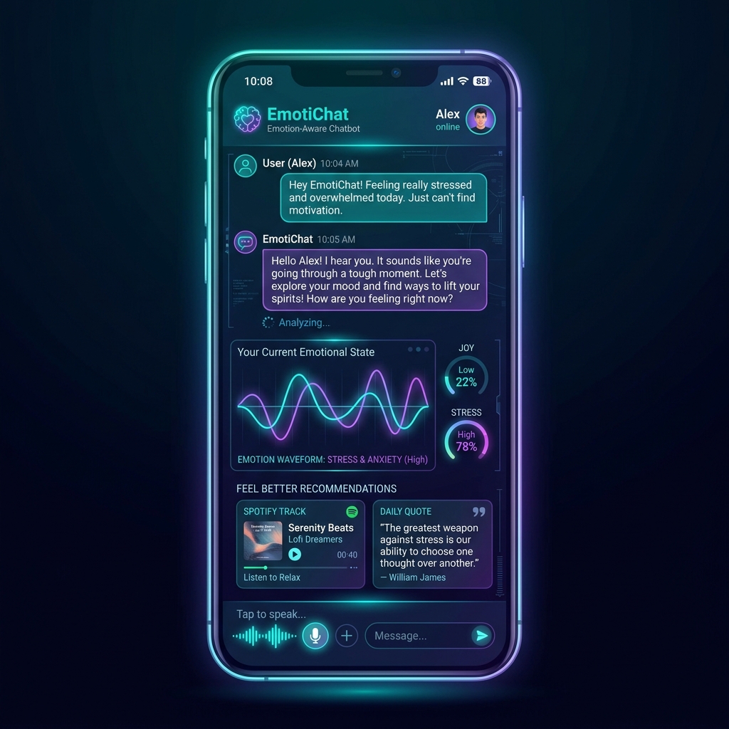 Emotion chatbot UI screenshot
